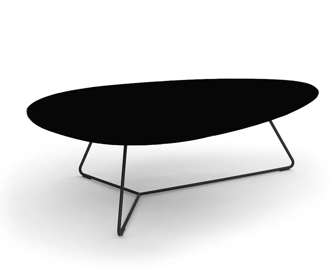 Twinny XL salontafel zwart eivormig