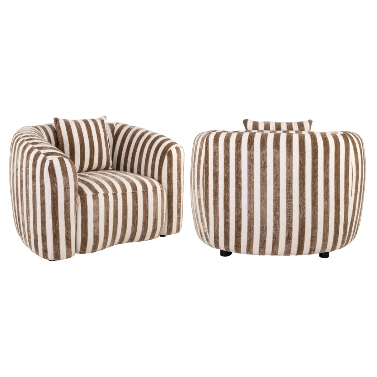 Richmond – Lounge stoel Luxandra stripes sand - Afbeelding 4