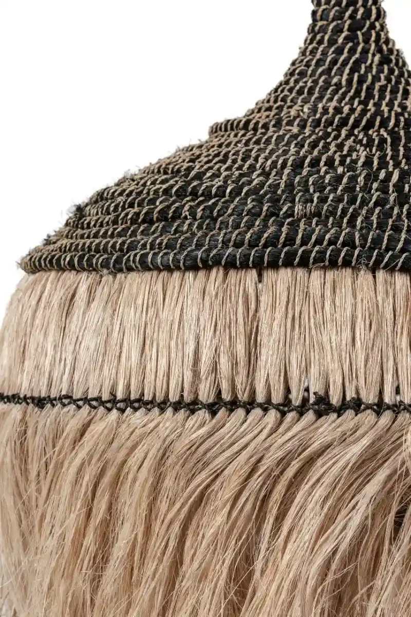 Allasio hanglamp – zwart naturel abaca – ⌀ 50 cm - Afbeelding 5
