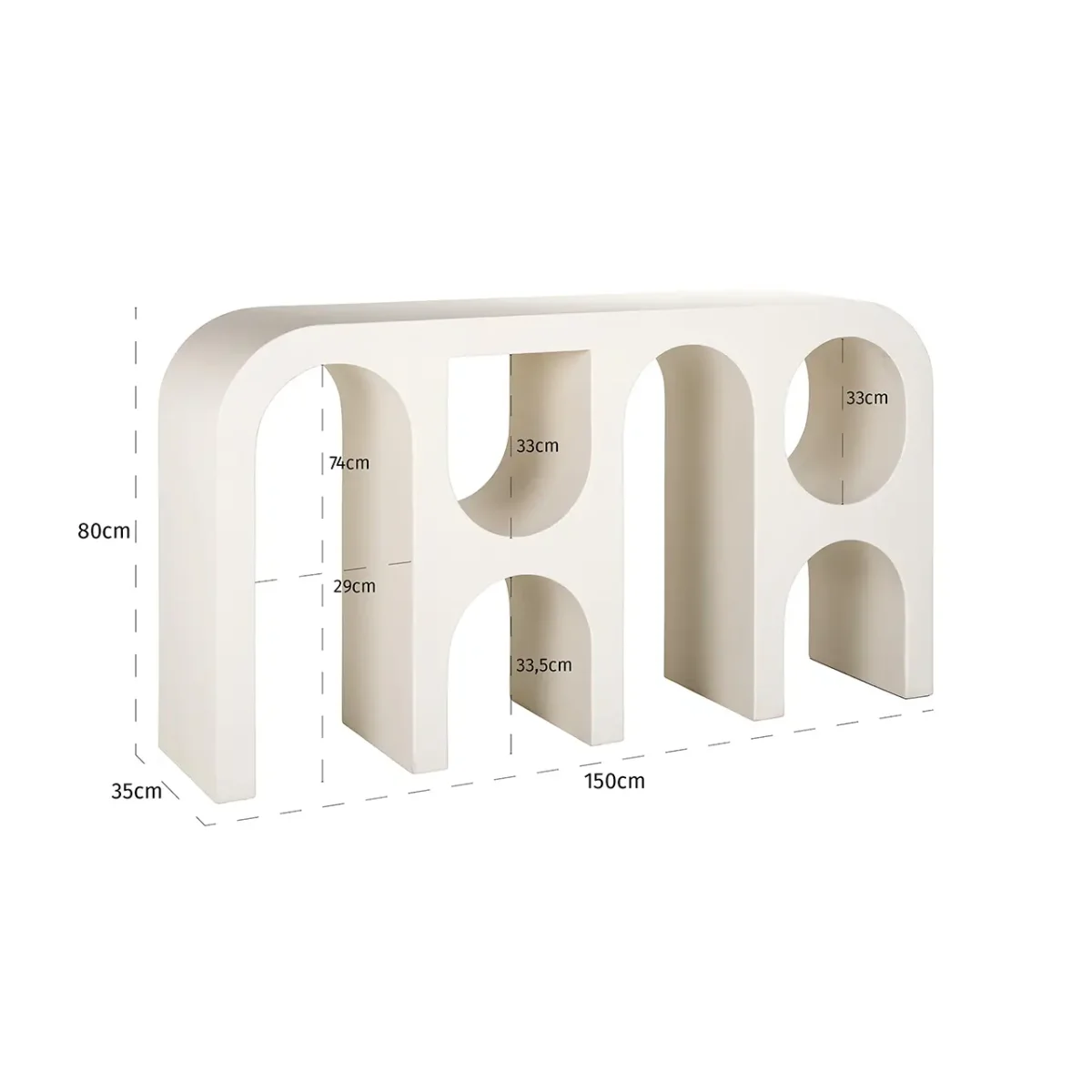 Richmond – Console Bloomstone white 150 - Afbeelding 5