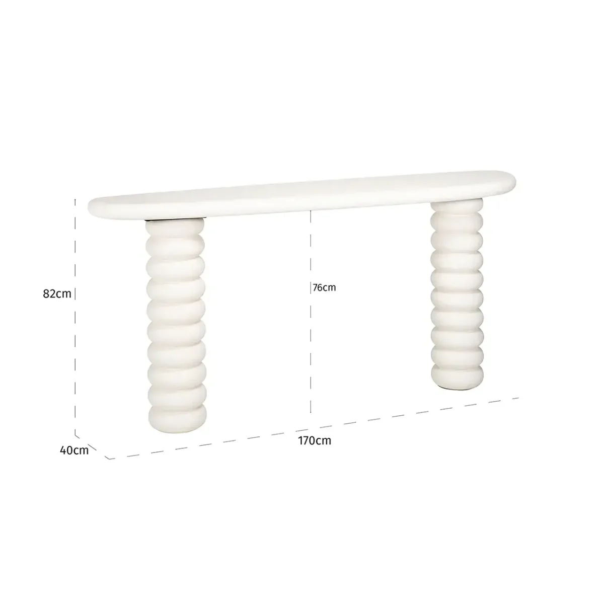 Richmond – Console Bloomstone white 170 - Afbeelding 6