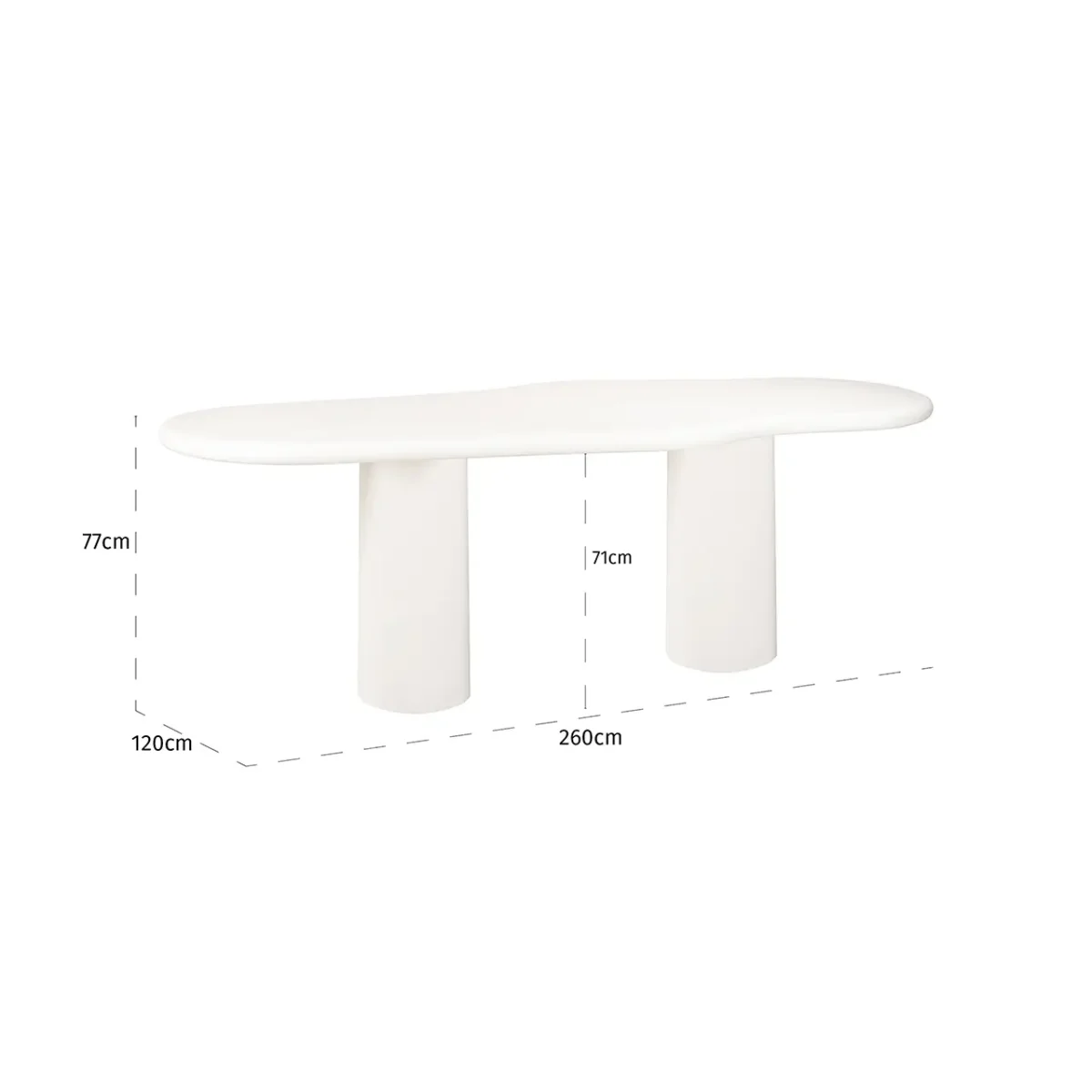 Richmond – Eettafel Bloomstone white 260 - Afbeelding 5