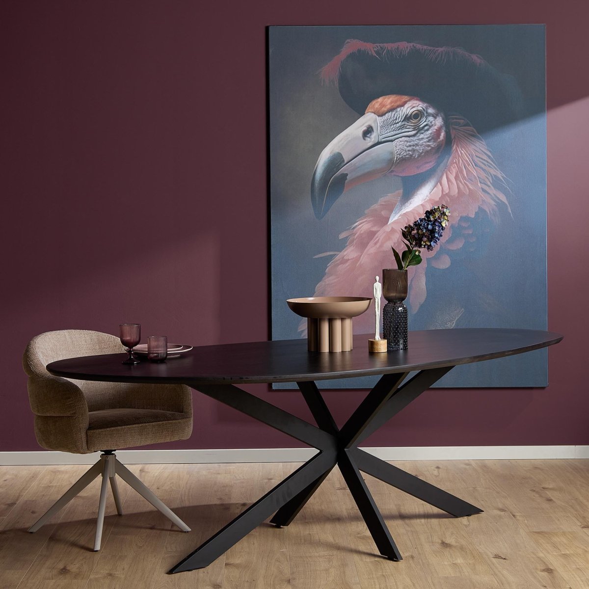 Aero Eettafel Organisch Zwart - Afbeelding 2