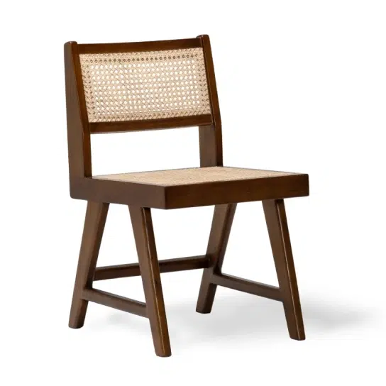Charles design stoel – bruin – mindi hout – rotan - Afbeelding 2
