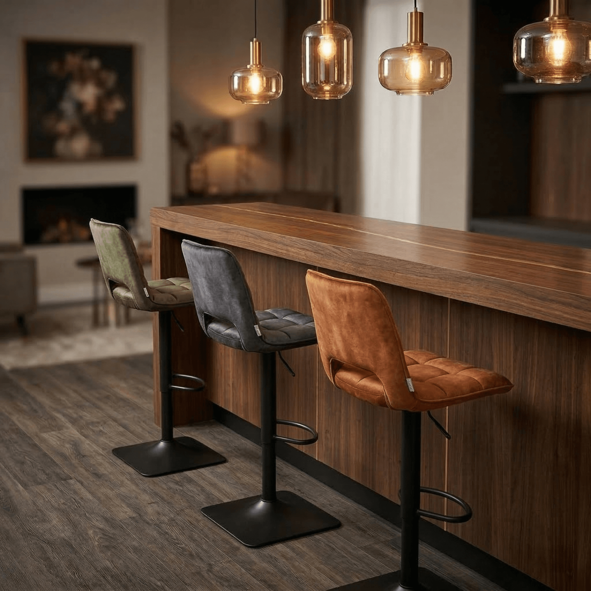 Core Barstoel Velours - Afbeelding 3