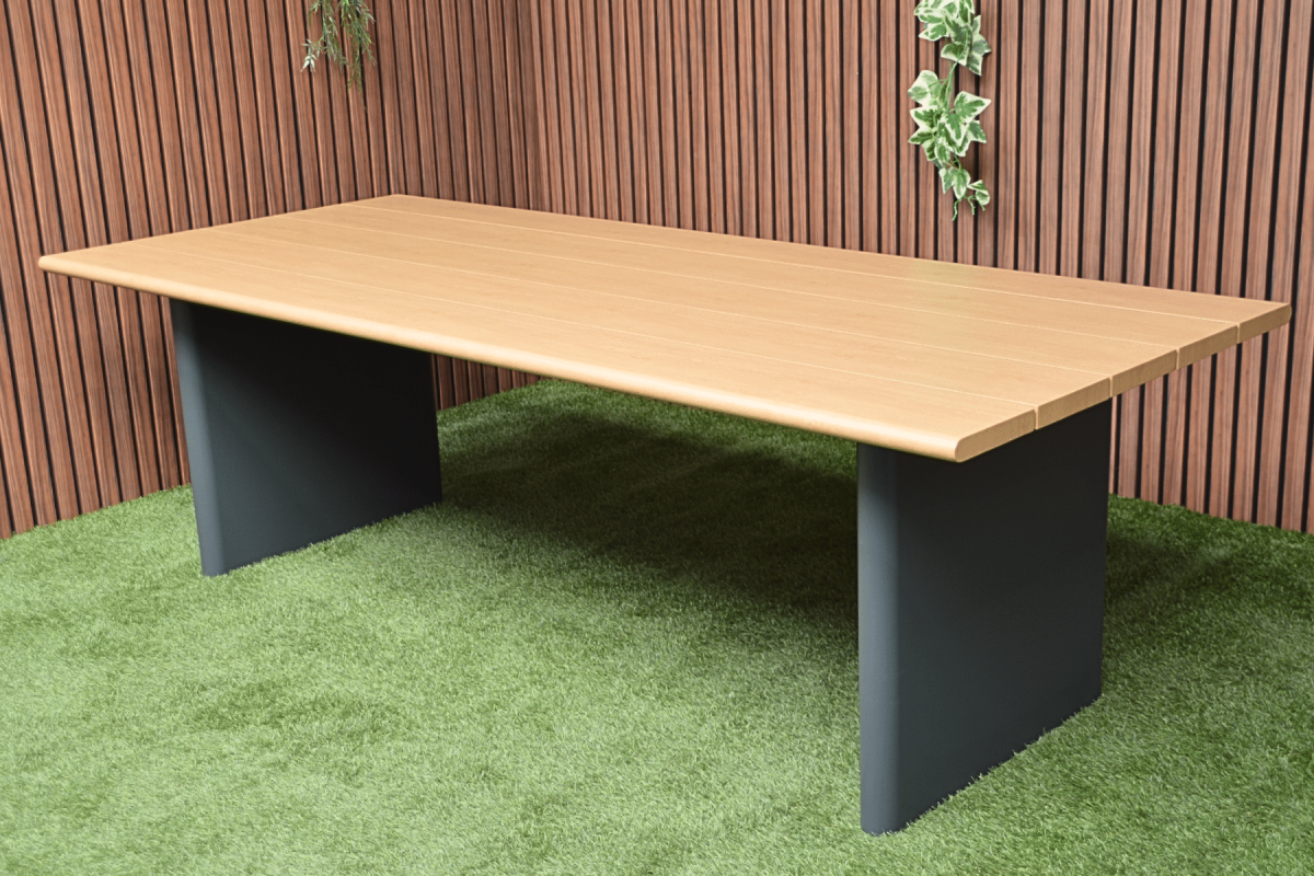 Tuintafel Riviera XL 240cm Antraciet/Hout Aluminium Dining Eettafel – 99240 - Afbeelding 5