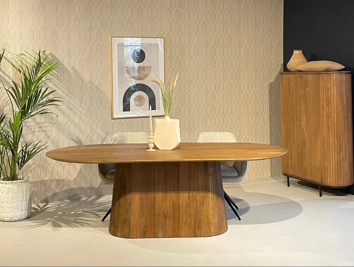 Salvator eettafel 200, 230 of 300 cm - Naturel mango hout - Afbeelding 3