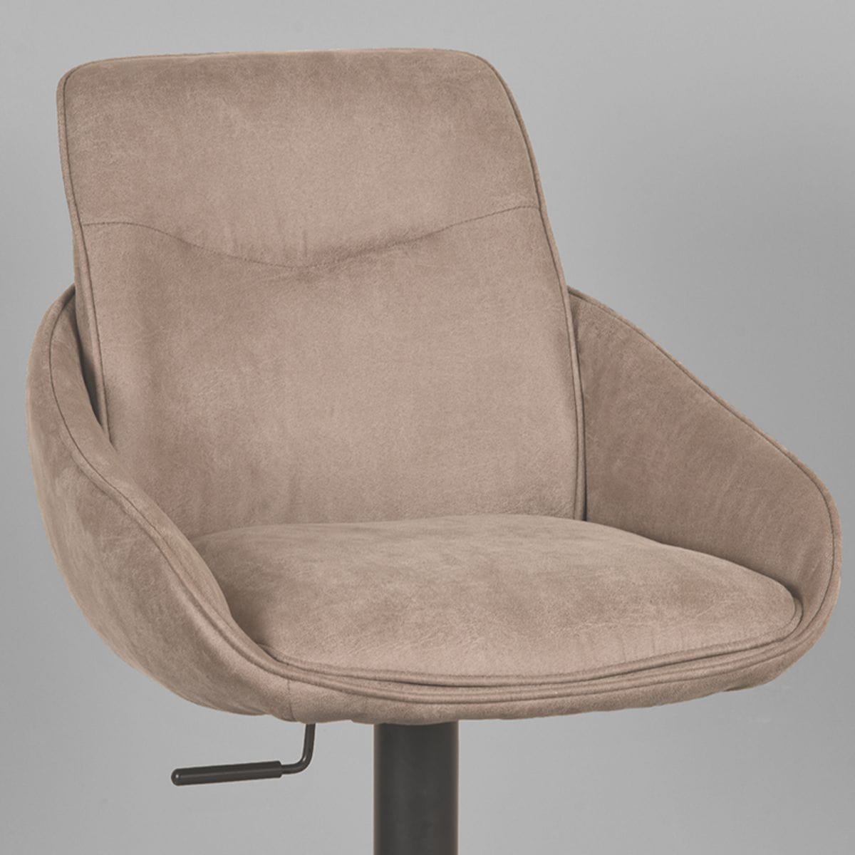 Sole Barstoel Micro Suede Taupe - Afbeelding 3