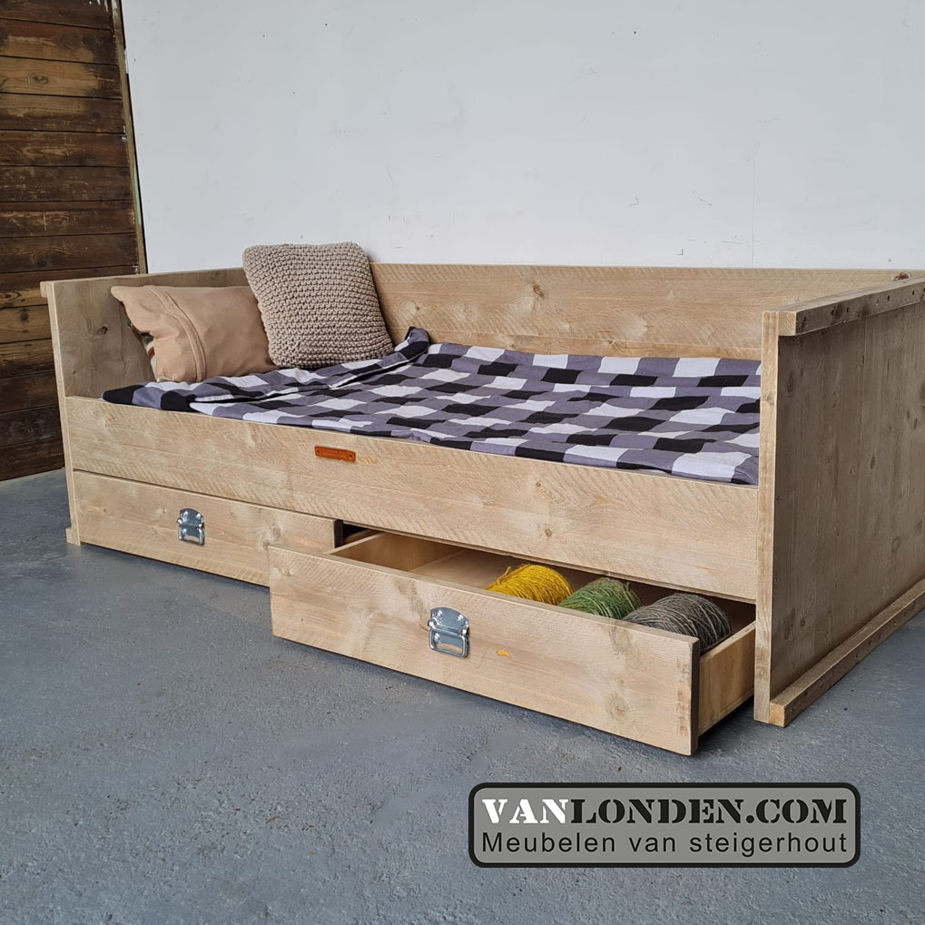 Steigerhouten bedbank Michiel - Afbeelding 6