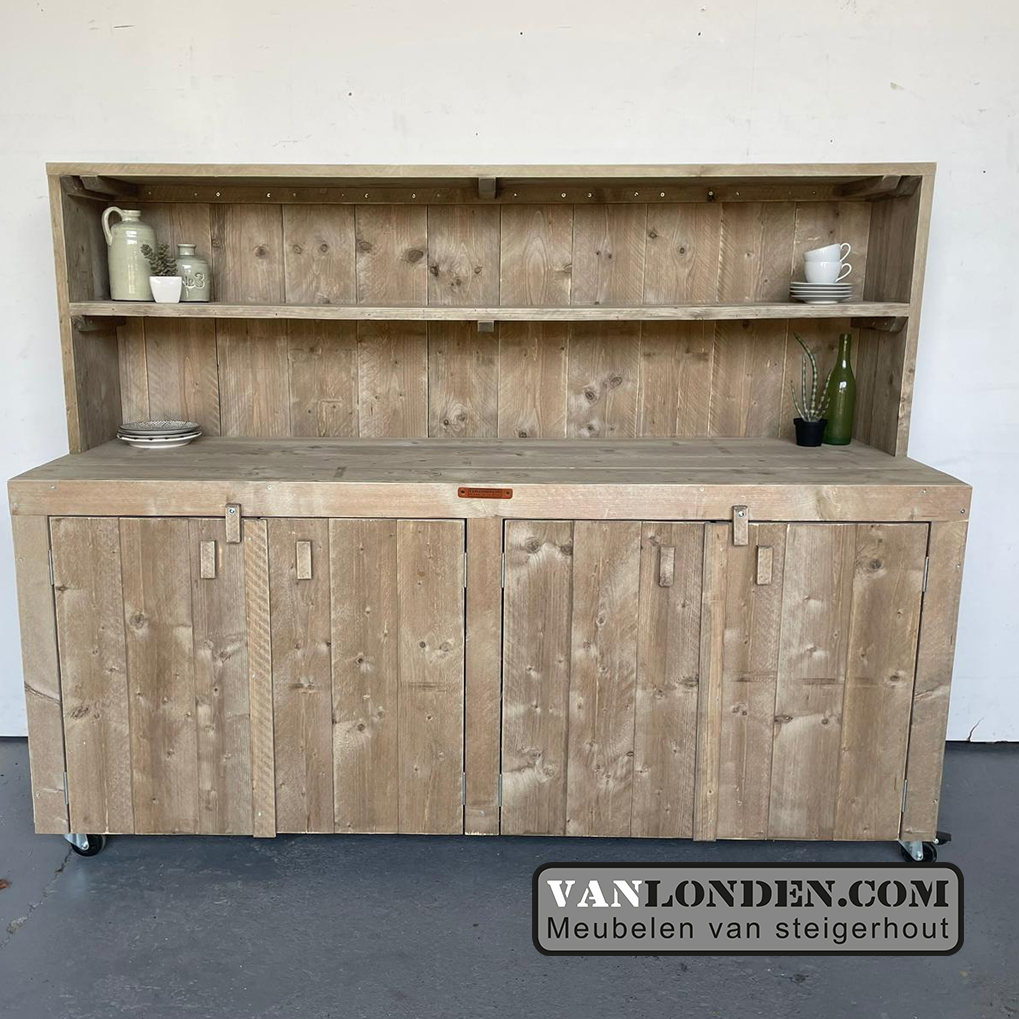 Steigerhouten buffetkast Hannie - Afbeelding 4