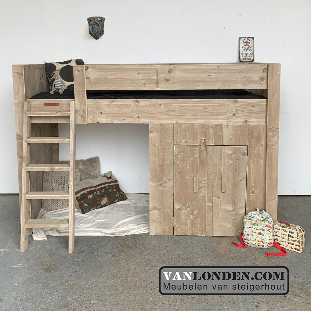 Steigerhouten halfhoogslaper Marijn - Afbeelding 5
