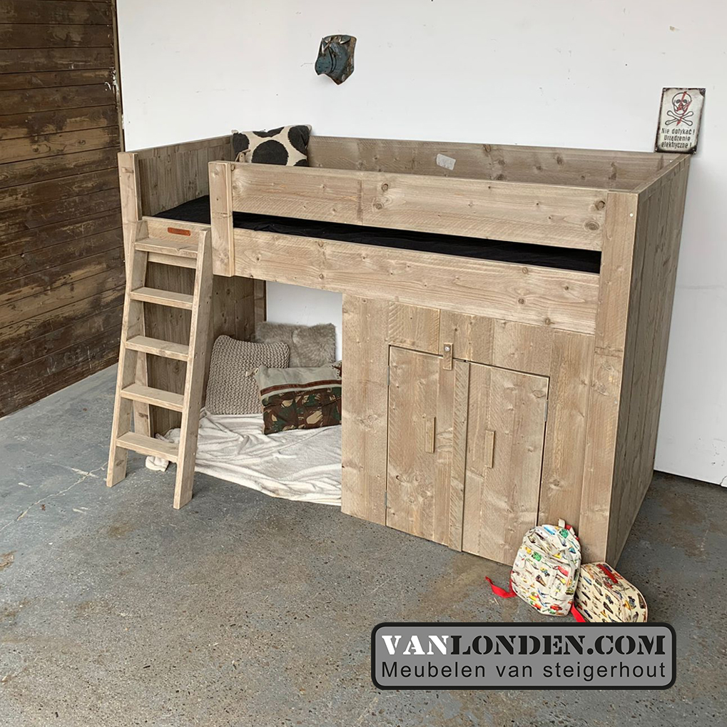Steigerhouten halfhoogslaper Marijn - Afbeelding 7