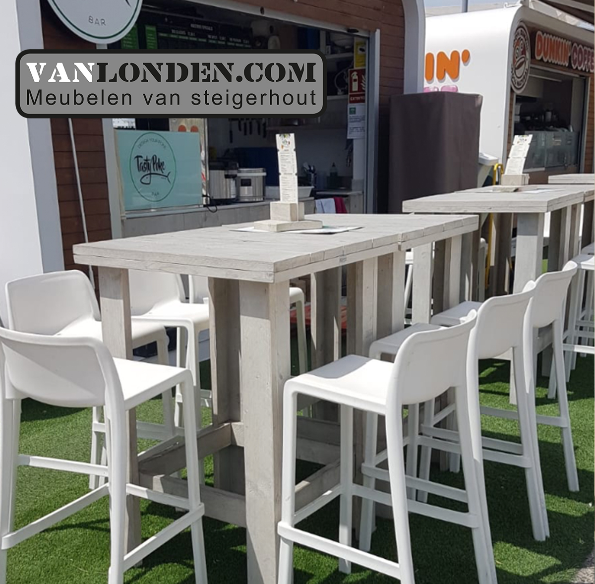 Steigerhouten statafel Benthe - Afbeelding 4