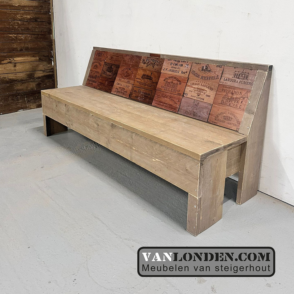 Steigerhouten zitbank Thea
