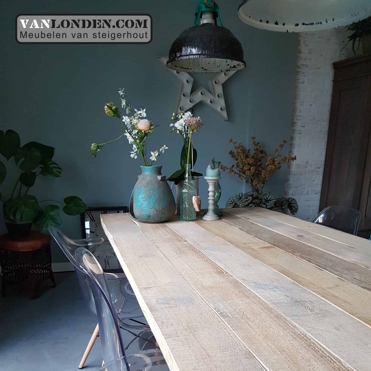 Tafel van balk planken Remco - Afbeelding 3