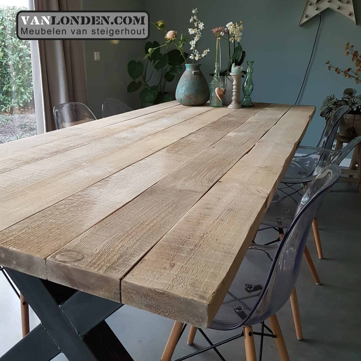 Tafel van balk planken Remco - Afbeelding 4