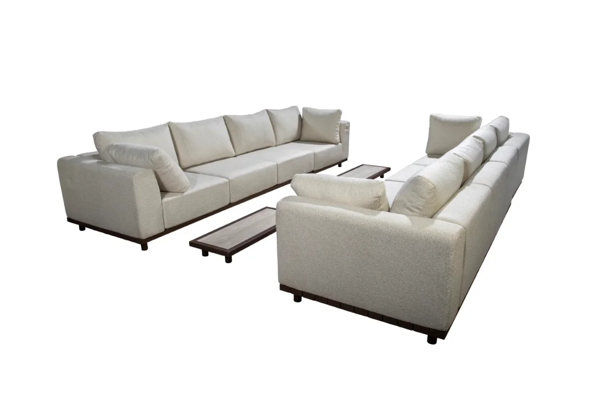 Yoi Vallon loungeset face to face - Brons & wit - Afbeelding 2