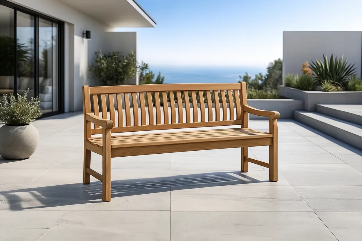 Tuinbank teakhout 120 / 150 / 180 / 200 cm - ergonomisch - Afbeelding 6