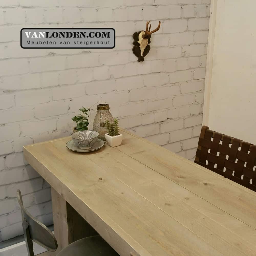 Steigerhouten tafel op wielen Arjan - Afbeelding 5