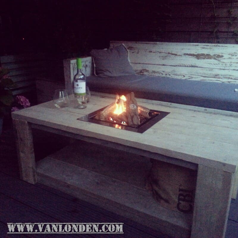 Steigerhouten vuurtafel Victor - Afbeelding 3