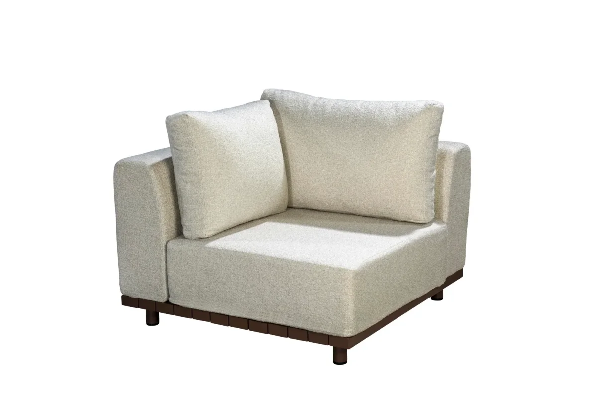 Yoi Vallon loungeset face to face - Brons & wit - Afbeelding 4